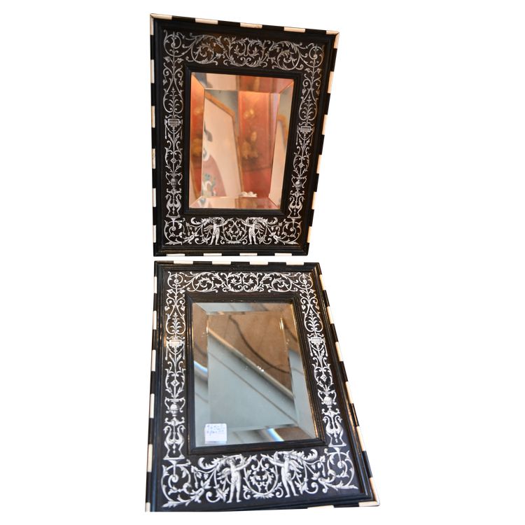 Pair of Renaissance-style mirrors Italy