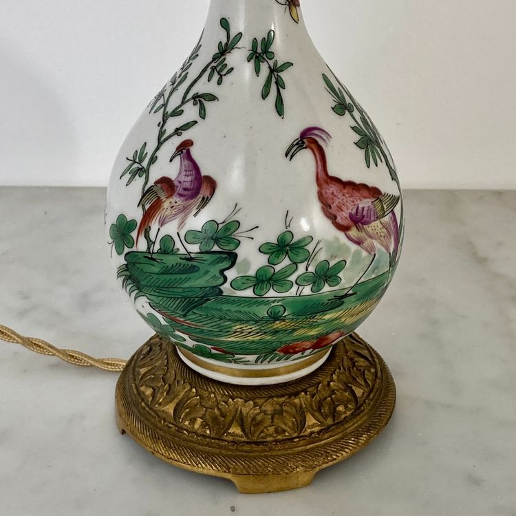 Mushroom lamp in Desvres porcelain
