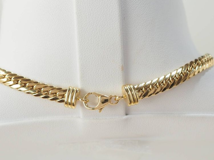 Collier maille anglaise en or jaune
