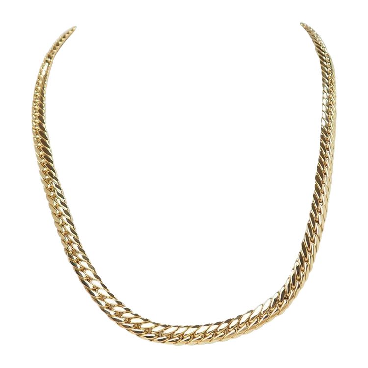 Collier maille anglaise en or jaune