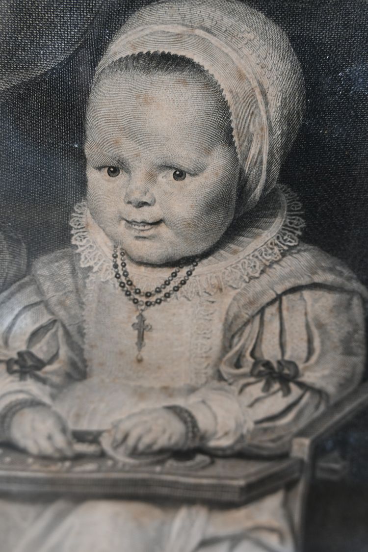 18th-century engraving of Rubens' son for the Marquis de Grimaldi