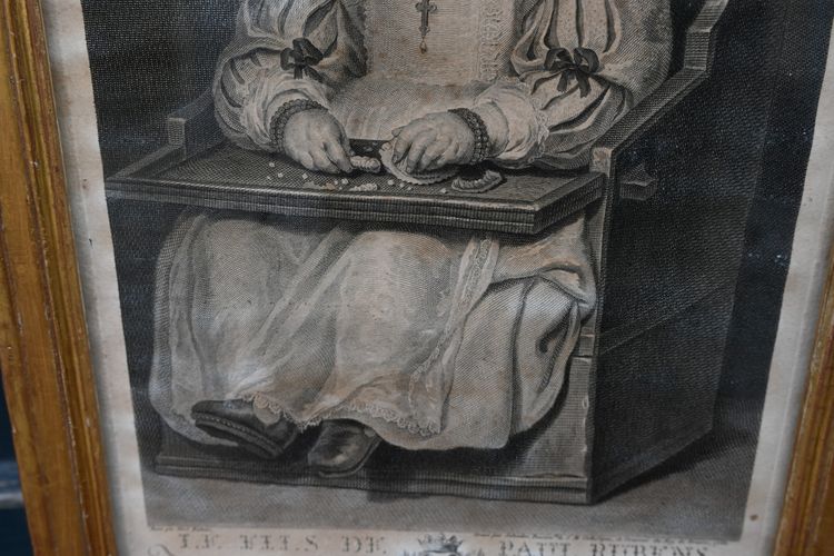 18th-century engraving of Rubens' son for the Marquis de Grimaldi