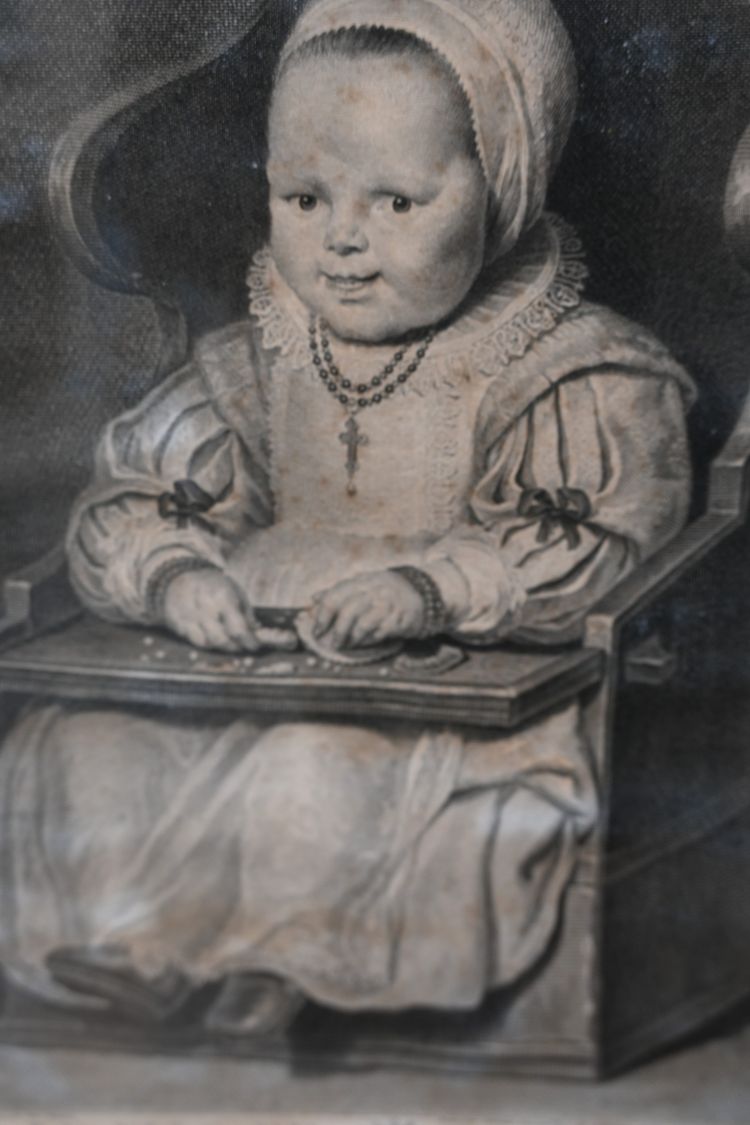 18th-century engraving of Rubens' son for the Marquis de Grimaldi