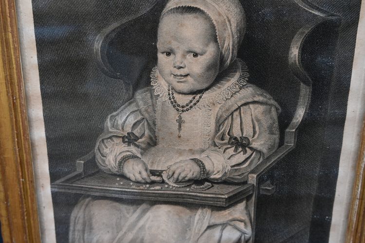 18th-century engraving of Rubens' son for the Marquis de Grimaldi
