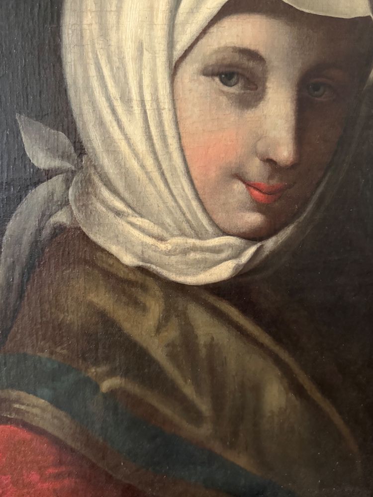 Portrait d’une jeune femme , école italienne fin17ème début 18 ème