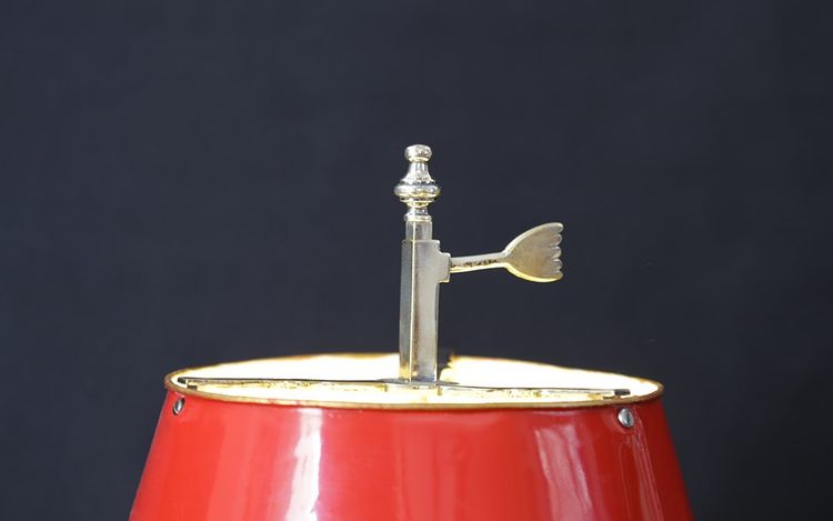 Desk, side table lamp  Silver plated metal 