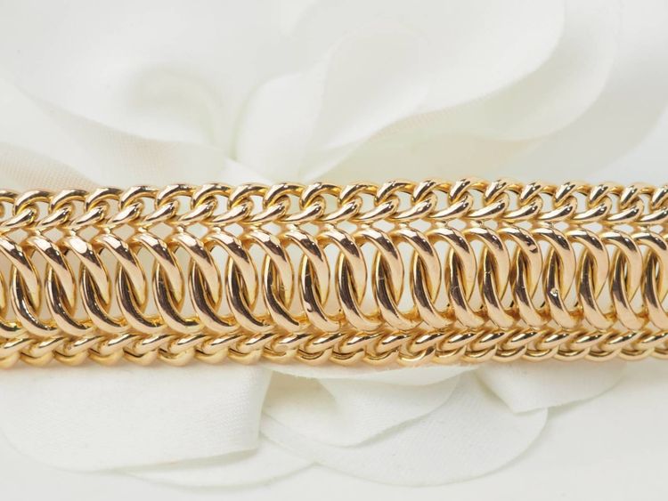Bracelet maille américaine en or jaune