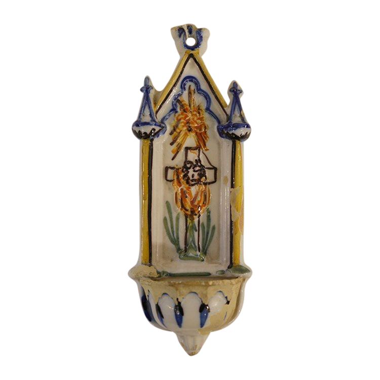 Earthenware holy water  font Martres-Tolosane