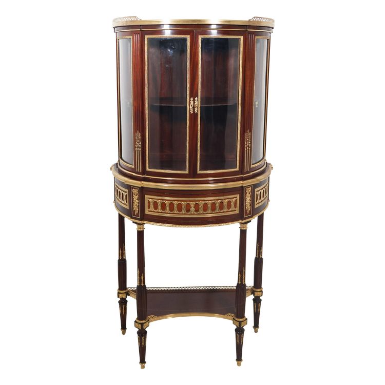 Half-moon display case attributed to Paul Sormani, late 19th century