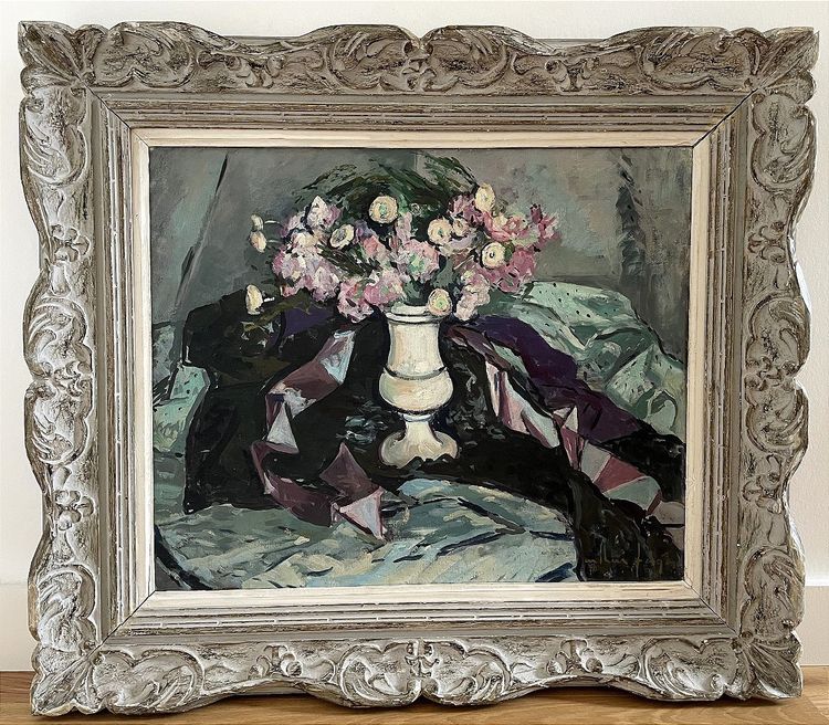 Arthur FAGES (1902-1984), Oil on Canvas, 1970s, "Bouquet de fleurs".
