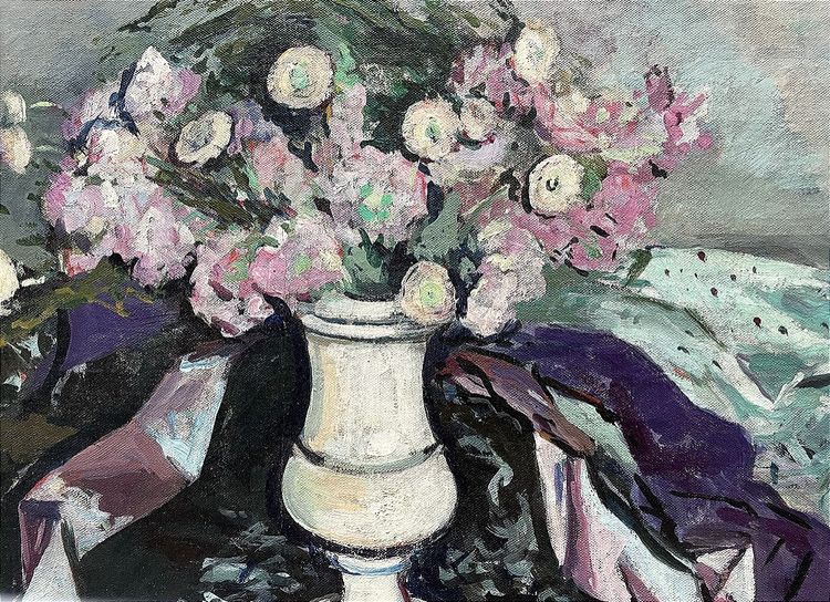 Arthur FAGES (1902-1984), Oil on Canvas, 1970s, "Bouquet de fleurs".