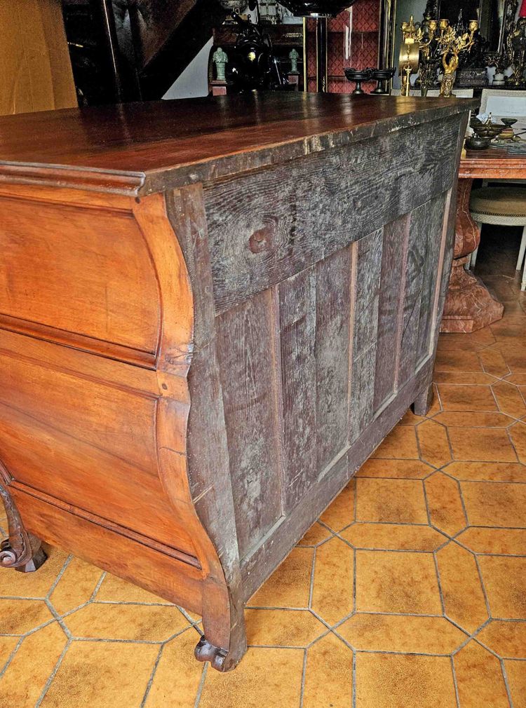 Importante Commode Tombeau XVIIIème En Noyer