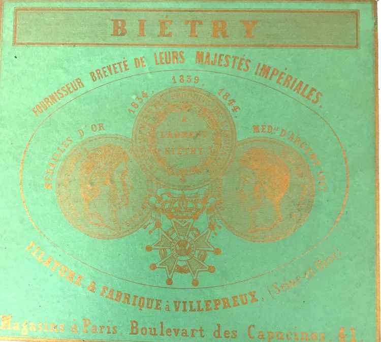 Raro Scialle in Kashmir francese XIX Maison Biétry, Fornitore delle Loro Maestà Imperiali