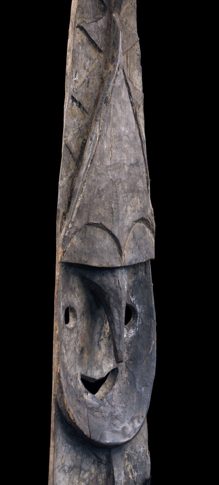 Figure Minja, sculpture, tribal art, Papua New Guinea, Oceanian art, Oceania, 146 x 21 cm