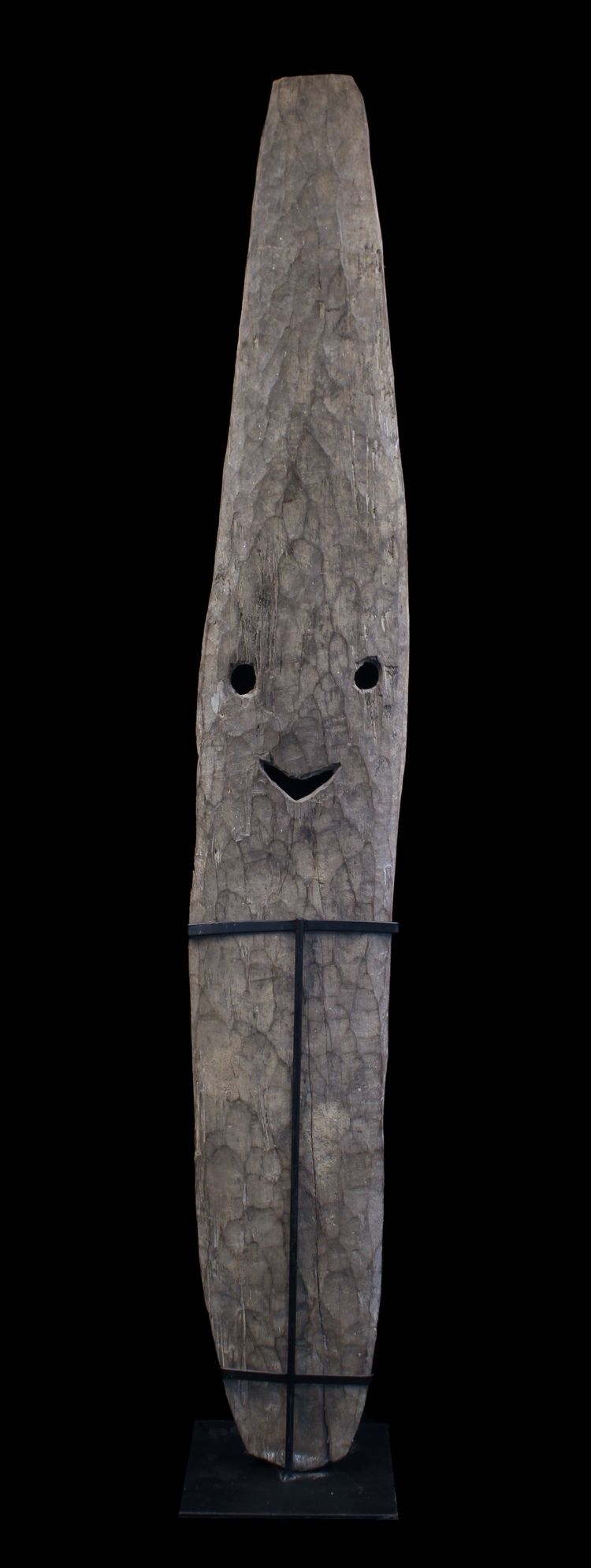 Figure Minja, sculpture, tribal art, Papua New Guinea, Oceanian art, Oceania, 146 x 21 cm
