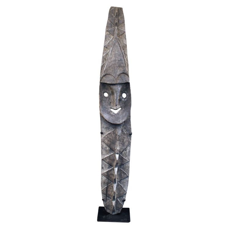 Figure Minja, sculpture, tribal art, Papua New Guinea, Oceanian art, Oceania, 146 x 21 cm