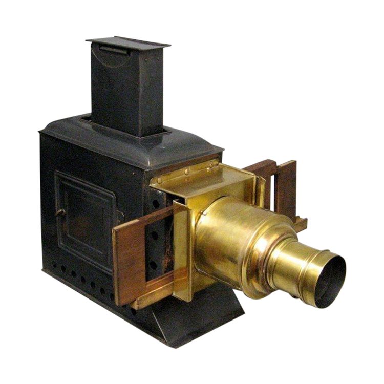 Lanterne Projecteur Passe Vue Fixe à Pétrole Du XIXe.