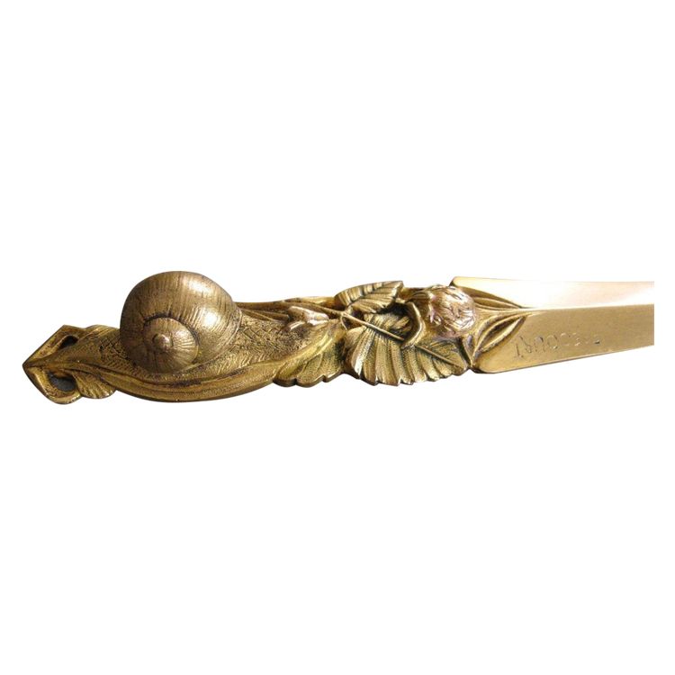 Gilded Bronze Art Nouveau Snail Paper Cup Signed Frécourt.
