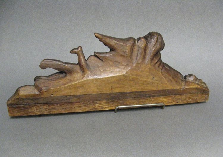 Möbelfront Aus Holz Geschnitzt Darstellung Athena XIX.