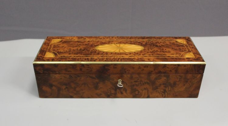 Napoleon III marquetry jewelry box, late 19th century