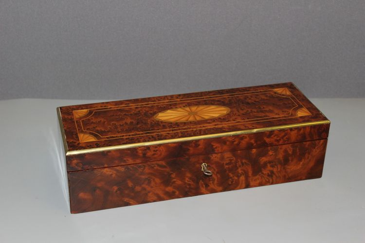Napoleon III marquetry jewelry box, late 19th century
