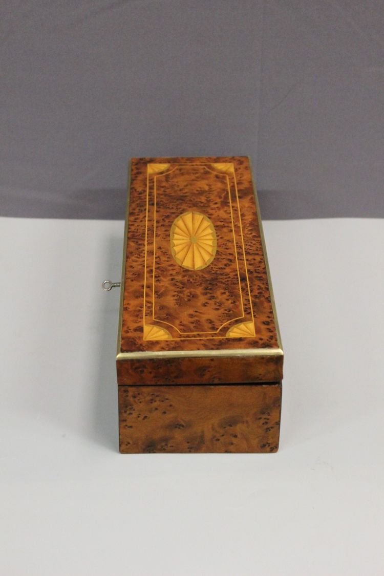 Napoleon III marquetry jewelry box, late 19th century