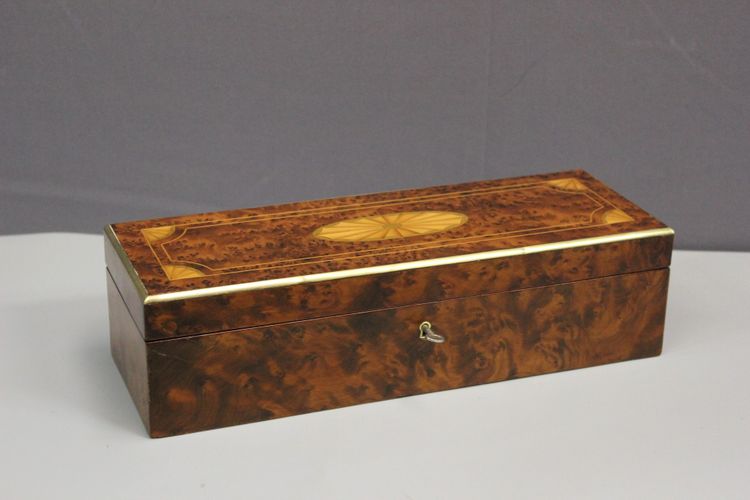 Napoleon III marquetry jewelry box, late 19th century