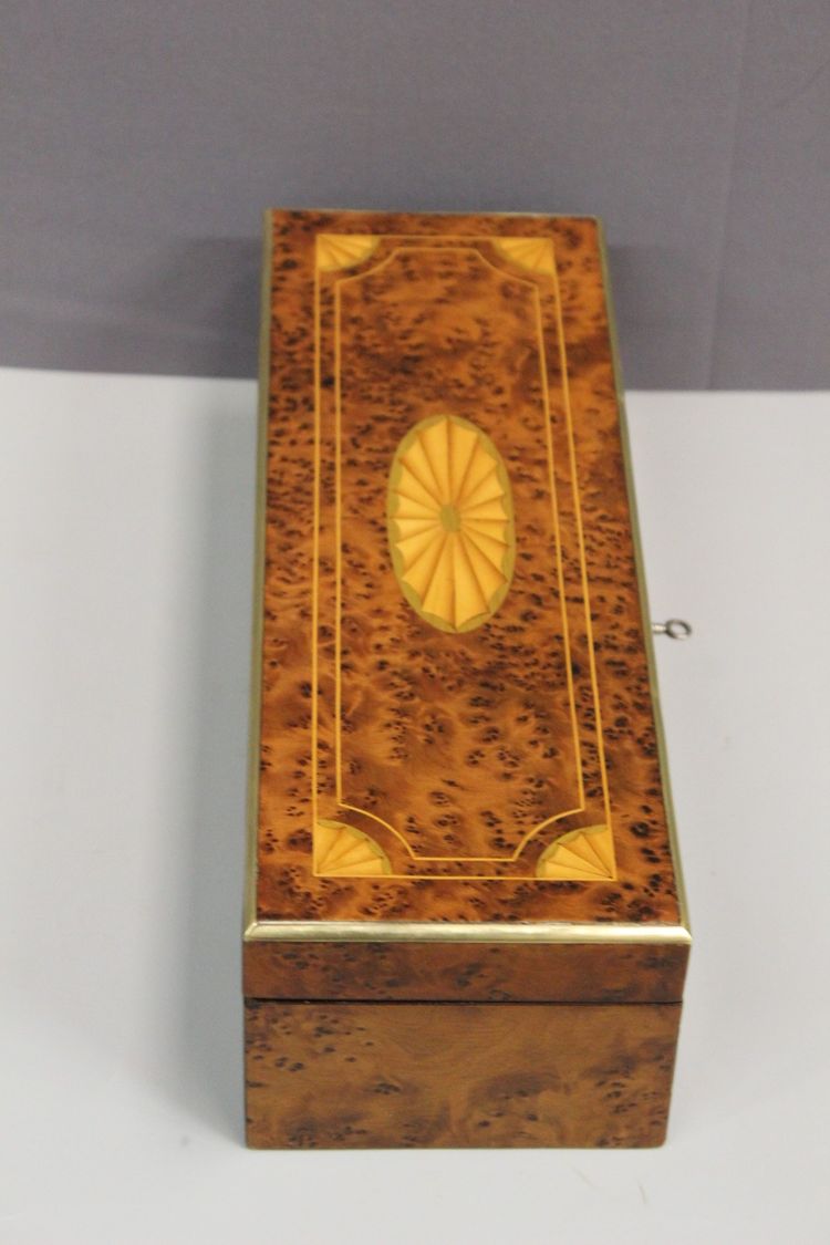 Napoleon III marquetry jewelry box, late 19th century