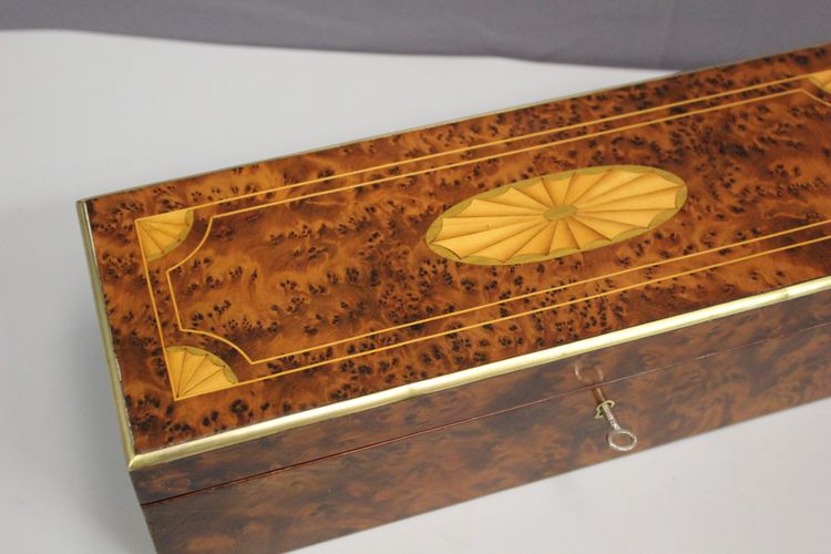 Napoleon III marquetry jewelry box, late 19th century