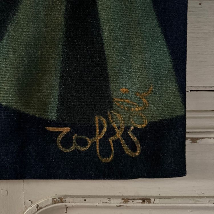 Tenderness wool tapestry by C Robert Four XXe