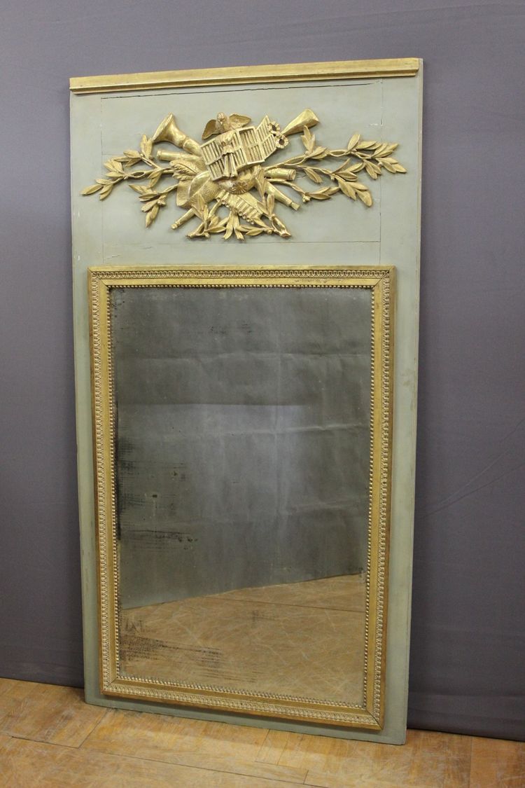 Louis XVI gilded wood trumeau XIX