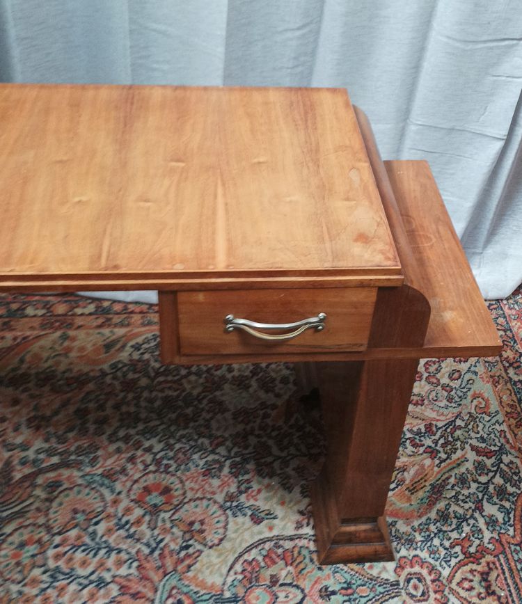 Art Deco console in burr walnut