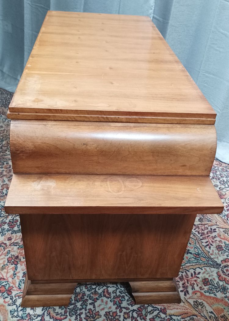 Art Deco console in burr walnut