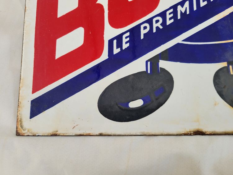 Emailleschild Werbung BUTAGAZ beidseitig h45 x l51
