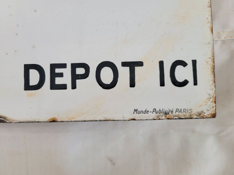 Emailleschild Werbung BUTAGAZ beidseitig h45 x l51