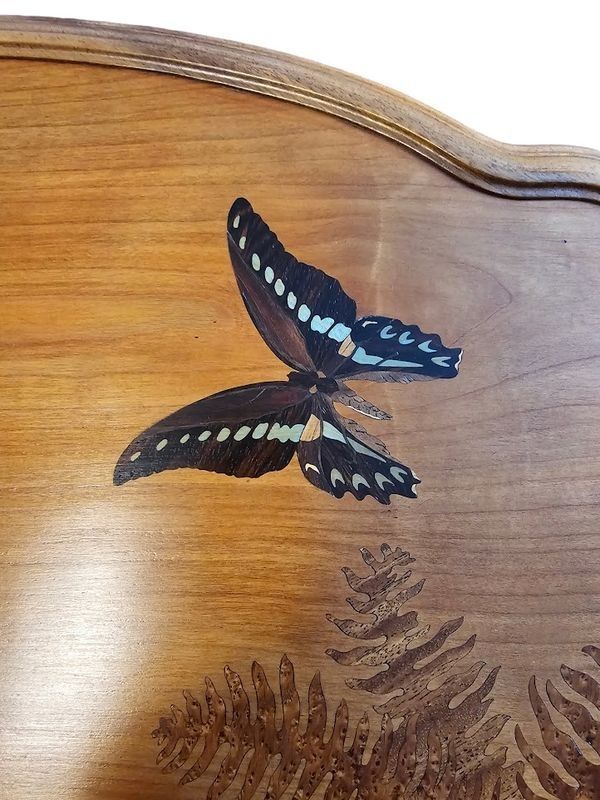 Emile Gallé Table à Thé Art Nouveau "Fougères"