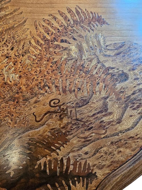 Emile Gallé Table à Thé Art Nouveau "Fougères"