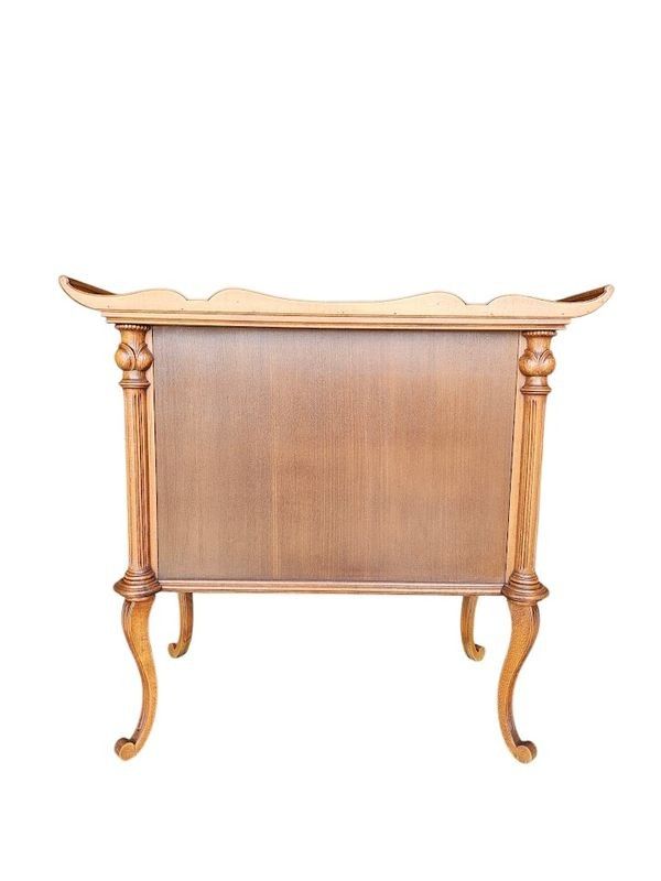 Emile Gallé Rare Commode Sauteuse Art Nouveau "Marais Fleuri et Libellule"