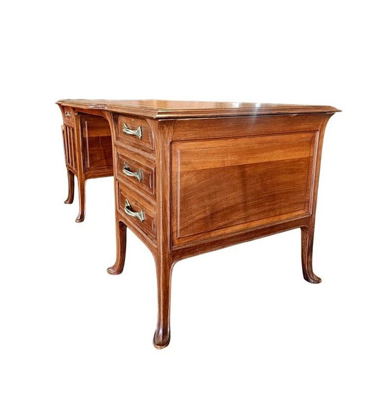 Abel Landry Großer Jugendstil-Schreibtisch Double Face