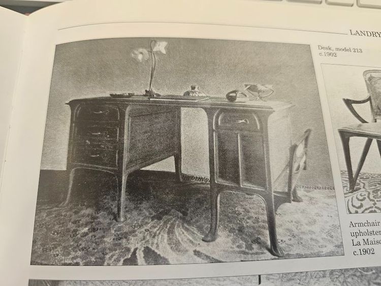 Abel Landry Großer Jugendstil-Schreibtisch Double Face