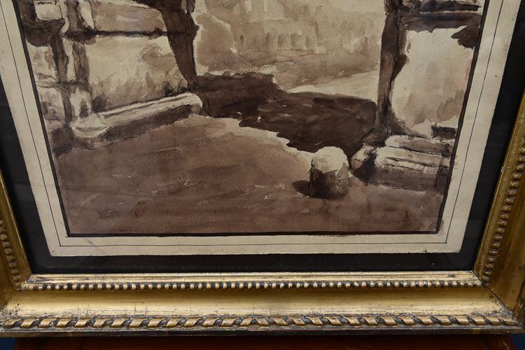 Arch of Titus , 18th century wash drawing