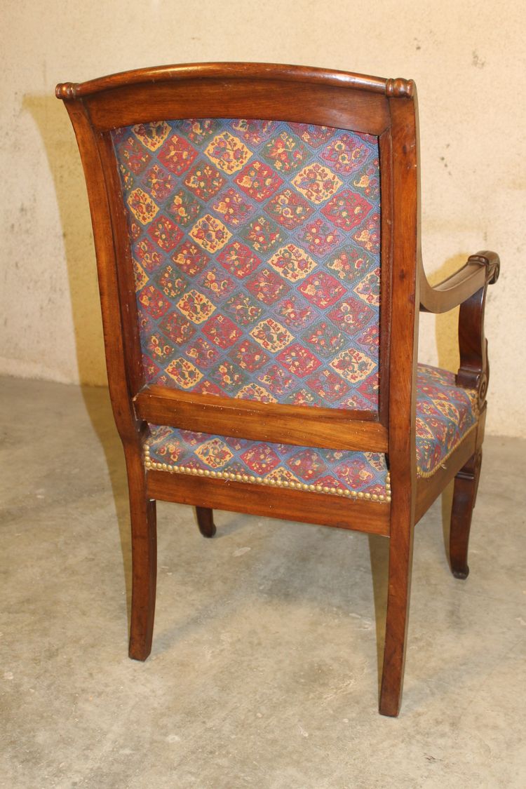 Poltrona in mogano da restauro del XIX secolo