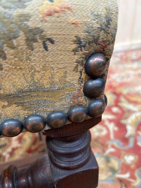 Series of 5 Louis XIII style chairs