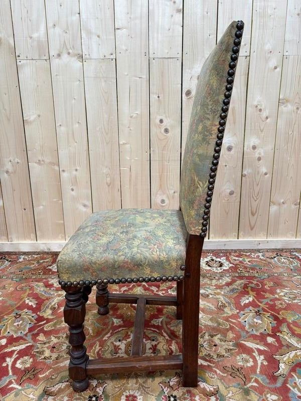 Series of 5 Louis XIII style chairs