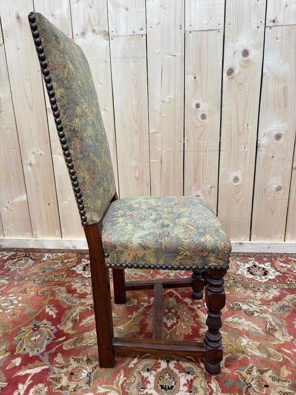 Series of 5 Louis XIII style chairs