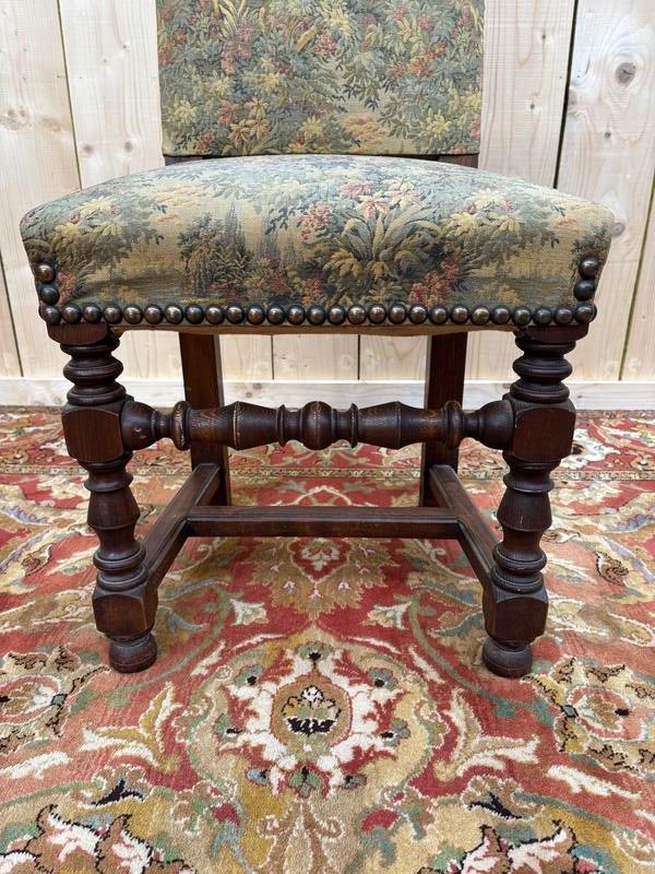 Series of 5 Louis XIII style chairs