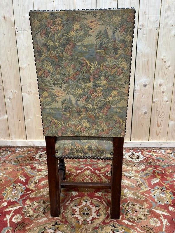 Series of 5 Louis XIII style chairs