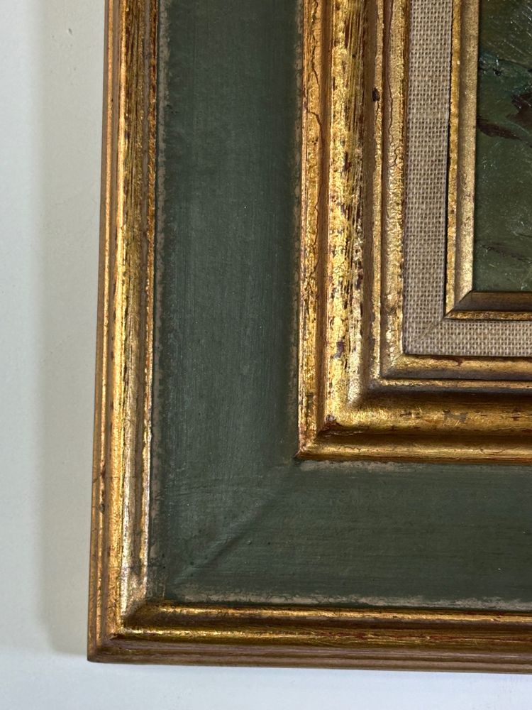 Peinture huile sur panneau "Scène provençale" par Georges Car