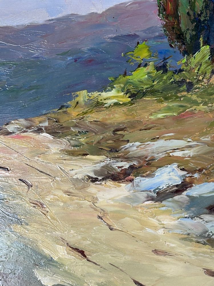 Peinture huile sur panneau "Scène provençale" par Georges Car