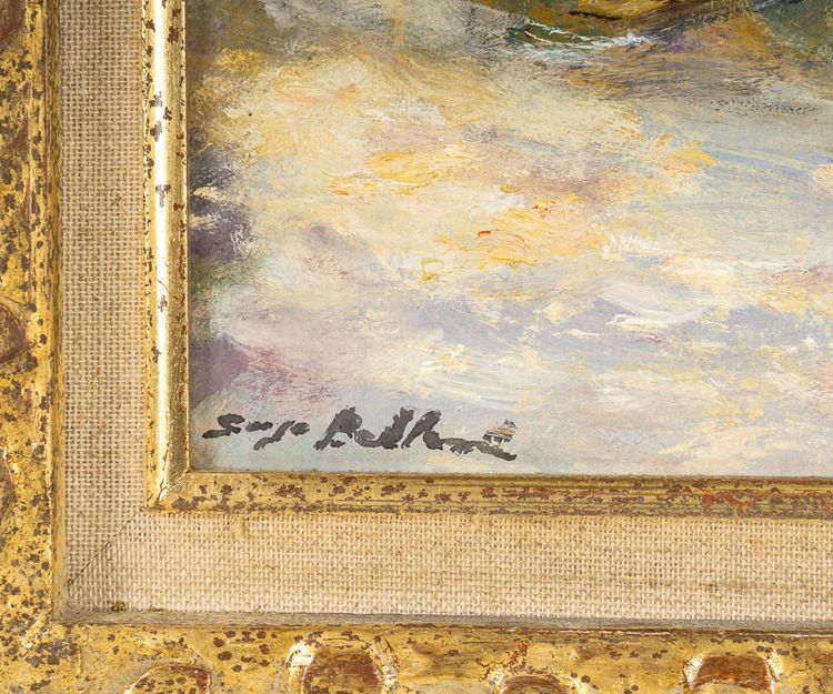 Serge Belloni (1925-2005) - Sunrise over Pont-Neuf Oil on Wood, circa 1980